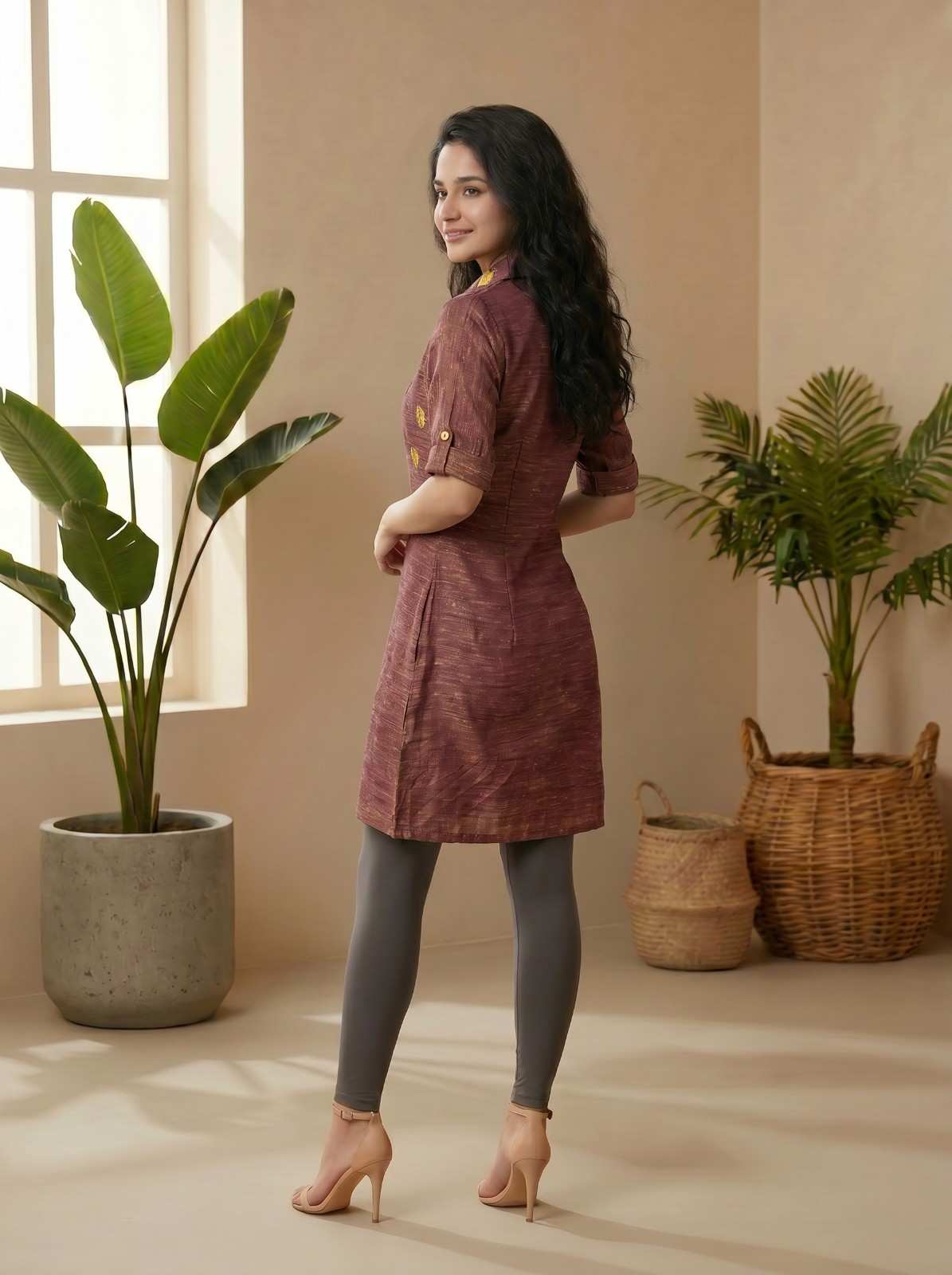 Mauve brown dress