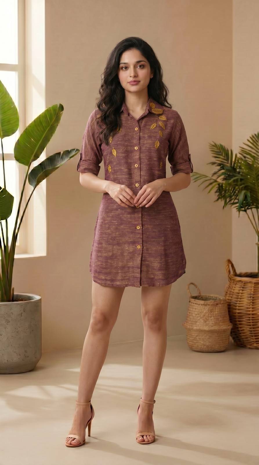 Mauve brown dress