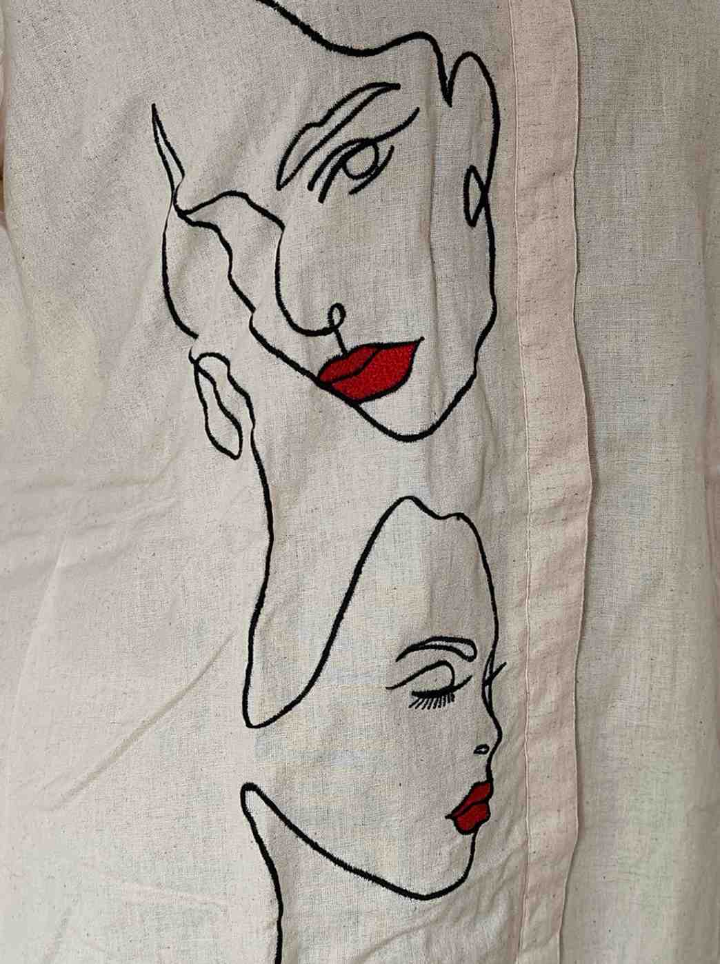 Beige with face
