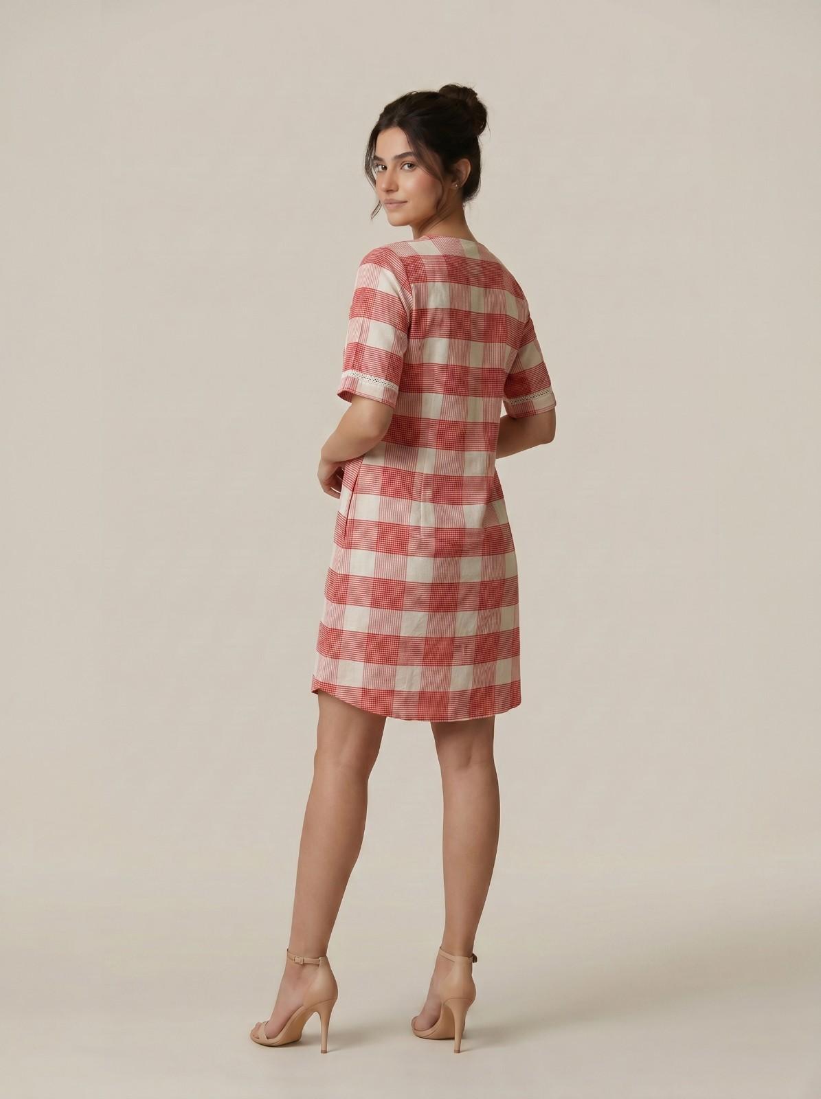 Red Check Dress
