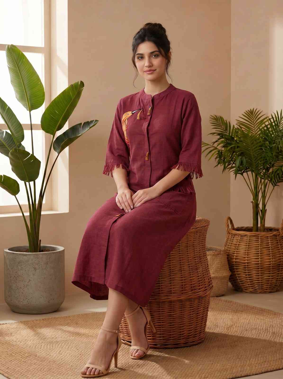 The Maroon Dress