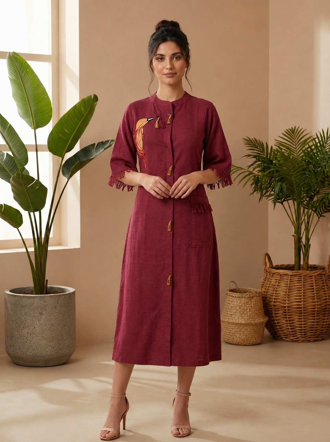 The Maroon Dress