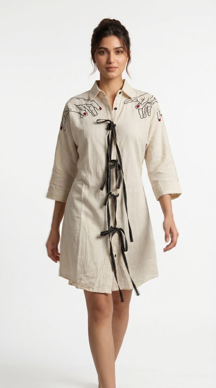 Beige with finger's design